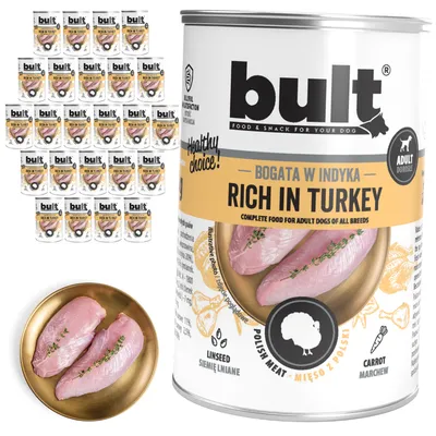 BULT Fleischreiches Nassfutter für ausgewachsene Hunde in Dosen 24 x 400 g