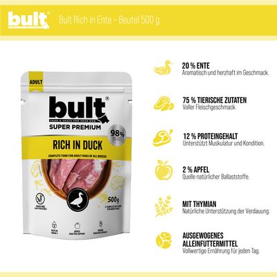 BULT Nassfutter für Hunde Beutel 20 x 500 g