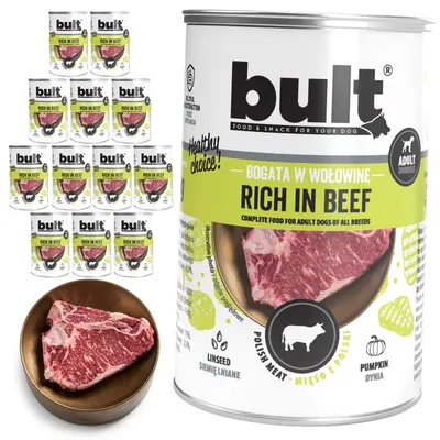 BULT Fleischreiches Nassfutter für ausgewachsene Hunde in Dosen 12 x 400 g BULT Fleischreiches Nassfutter für ausgewachsene Hunde in Dosen 12 x 400 g