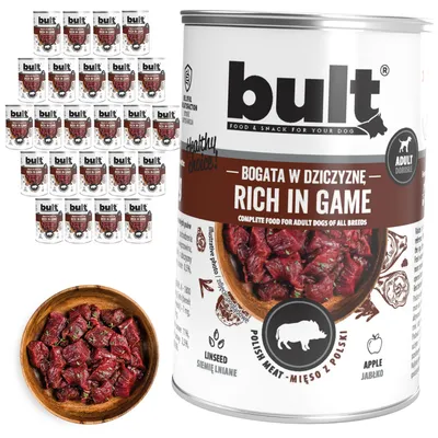 BULT Fleischreiches Nassfutter für ausgewachsene Hunde in Dosen 24 x 400 g BULT Fleischreiches Nassfutter für ausgewachsene Hunde in Dosen 24 x 400 g