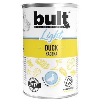 BULT LIGHT Nassfutter für Hunde – Monoprotein-Alleinfutter Dose 400 g