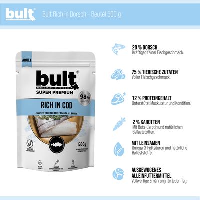 BULT Nassfutter für Hunde Beutel 20 x 500 g