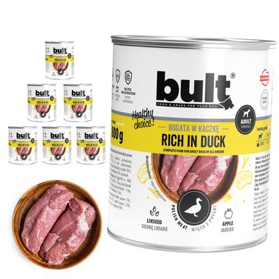 BULT Fleischreiches Nassfutter für ausgewachsene Hunde in Dosen 6 x 800 g