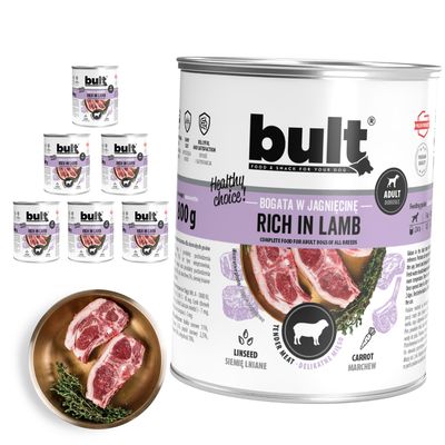BULT Fleischreiches Nassfutter für ausgewachsene Hunde in Dosen 6 x 800 g