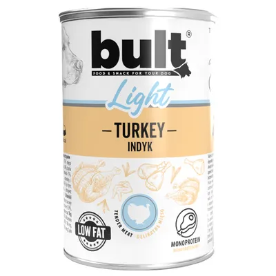 BULT LIGHT Nassfutter für Hunde – Monoprotein-Alleinfutter Dose 400 g BULT LIGHT Nassfutter für Hunde – Monoprotein-Alleinfutter Dose 400 g