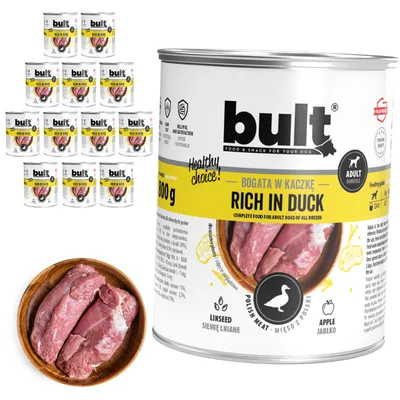 BULT Fleischreiches Nassfutter für ausgewachsene Hunde in Dosen 12 x 800 g