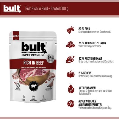 BULT Nassfutter für Hunde Beutel 10 x 500 g