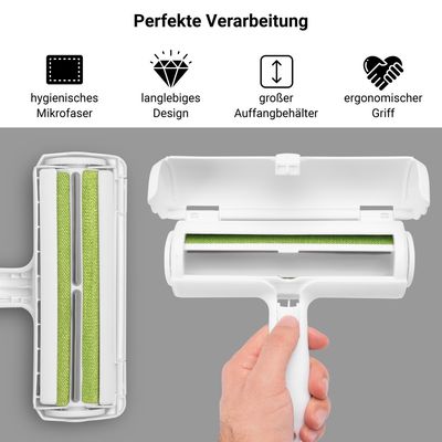FinoPet XL Fusselrolle Tierhaarentfernung Effektiver Tierhaarentferner für