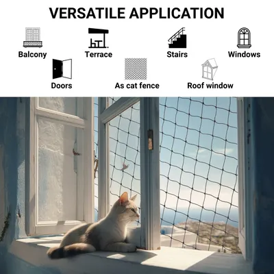 FinoPet Katzennetz Drahtverstärkt für Balkon FinoPet Katzennetz Drahtverstärkt für Balkon