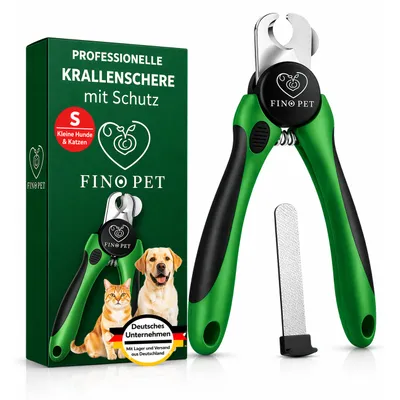 FinoPet Krallenschere für Hunde & Katzen - Mit Schutz & Abstandhalter