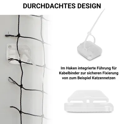 FinoPet Katzennetz Befestigungsset Klebehaken mit UHU Ultra Montagekleber FinoPet Katzennetz Befestigungsset Klebehaken mit UHU Ultra Montagekleber