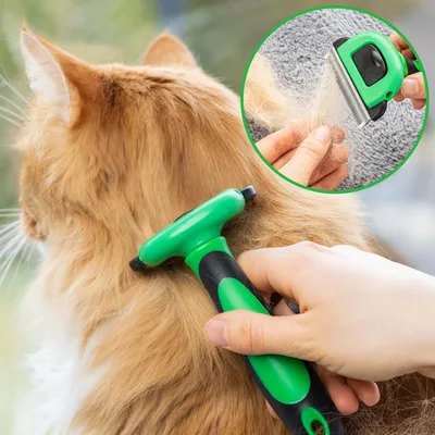 Katzenbürste Langhaar & Kurzhaar - Unterfellbürste Katze für kleine Katzen