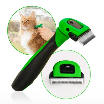 Katzenbürste Langhaar & Kurzhaar - Unterfellbürste Katze für größere Katzen