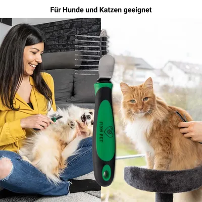 FinoPet Kamm Entfilzungskamm Hundekamm Katzenkamm Harkenkamm Fellentwirrer