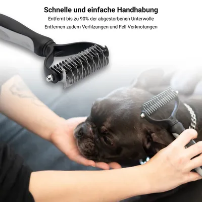 FinoPet Hundebürste Unterwolle - Effiziente Unterwolle Bürste Hund & Katze