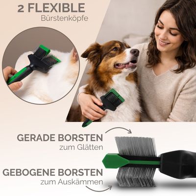 FinoPet Zupfbürste Hund Slicker Bürste für Langhaar Pudel Katzenbürste