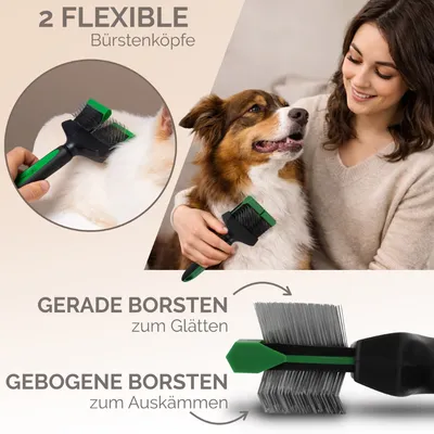 FinoPet Zupfbürste Hund Slicker Bürste für Langhaar Pudel Katzenbürste