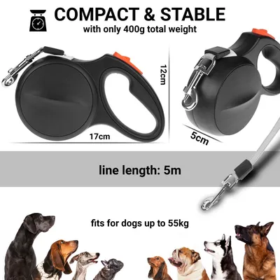 FinoPet Hundeleine große Hunde und mittelgroße bis 55 KG, Hundeleine 5m FinoPet Hundeleine große Hunde und mittelgroße bis 55 KG, Hundeleine 5m