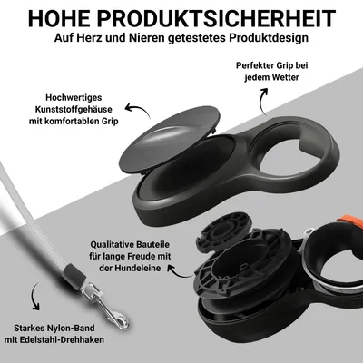 FinoPet Hundeleine große Hunde und mittelgroße bis 55 KG, Hundeleine 5m FinoPet Hundeleine große Hunde und mittelgroße bis 55 KG, Hundeleine 5m