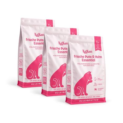 KatKare Alleinfutter Frische Pute & Huhn Essential