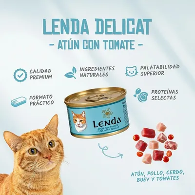 Lenda Delicat Bocaditos en Salsa de Atún con Tomate para Gatos
