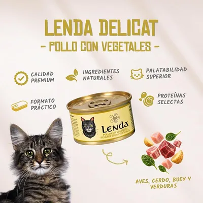 Lenda Delicat Bocaditos en Salsa de Pollo con Verduras para Gatos