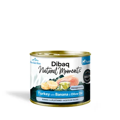 Dibaq natural Moments Cachorro pavo y plátano