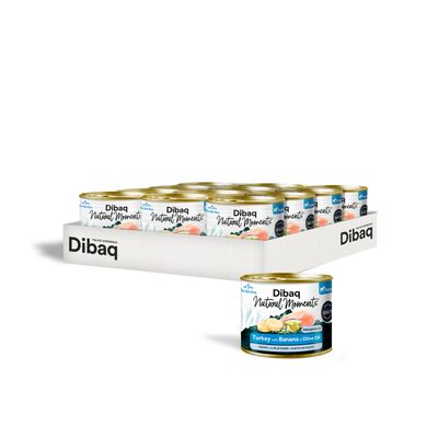 Dibaq natural Moments Cachorro pavo y plátano