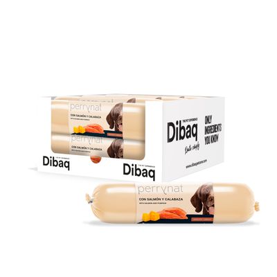 Perrynat Salchicha Salmón y calabaza pack 8 uds x 800 gr