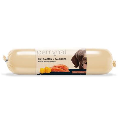 Perrynat Salchicha Salmón y calabaza pack 8 uds x 800 gr