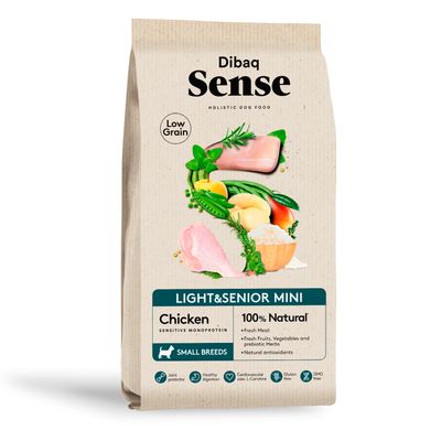 Dibaq Sense Low Grain Pollo Light o Senior Mini 2Kg