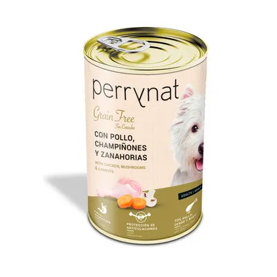 Perrynat Grain Free Pollo con champiñones y Zanahoria Perrynat Grain Free Pollo con champiñones y Zanahoria