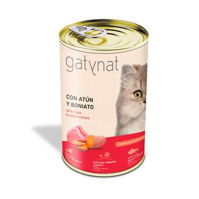 Gatynat Atún y boniato pack 12 uds x 400 gr