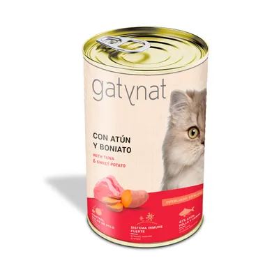 Gatynat Atún y boniato pack 12 uds x 400 gr
