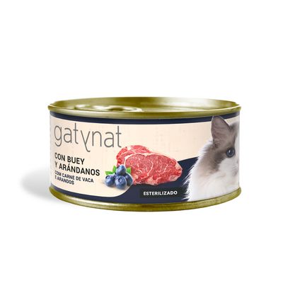 Gatynat Buey y arándanos pack 12 uds x 85 gr