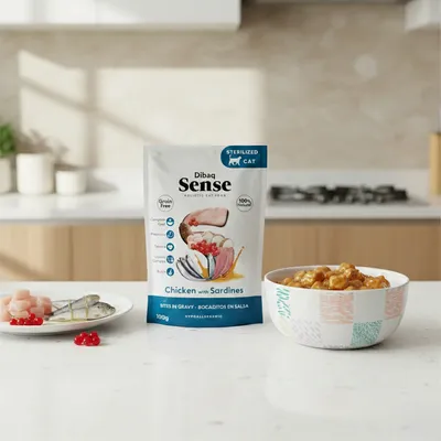 Dibaq Sense Bocaditos en salsa Pollo con Sardinas pack 12 uds x 100gr