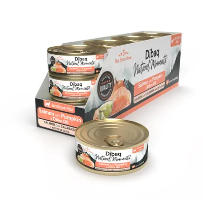 Dibaq Natural Moments 5 Star Esterilizados Salmón, Calabaza 12 uds x 70 gr Dibaq Natural Moments 5 Star Esterilizados Salmón, Calabaza 12 uds x 70 gr