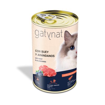 Gatynat Buey y arándanos pack 12 uds x 400 gr