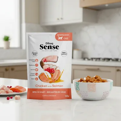 Dibaq Sense Bocaditos en salsa Pollo con Salmón pack 12 uds x 100gr Dibaq Sense Bocaditos en salsa Pollo con Salmón pack 12 uds x 100gr