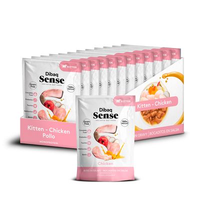 Dibaq Sense Bocaditos en salsa gatito pack 12 uds x 100gr