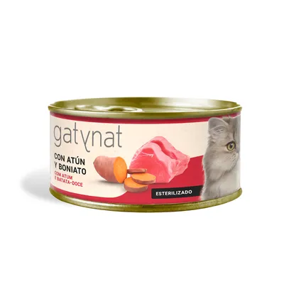 Gatynat Atún y boniato pack 12 uds x 85 gr
