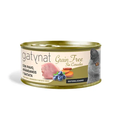 Gatynat Grain Free Pavo, Arándanos y Batata pack 12 uds x 85 gr Gatynat Grain Free Pavo, Arándanos y Batata pack 12 uds x 85 gr