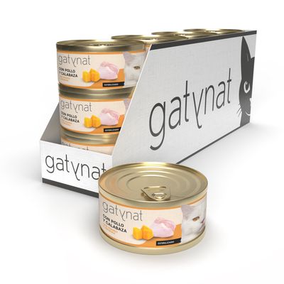Gatynat Pollo y Calabaza pack 12 uds x 85 gr