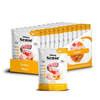 Dibaq Sense Bocaditos en salsa Pavo pack 12 uds x 100gr