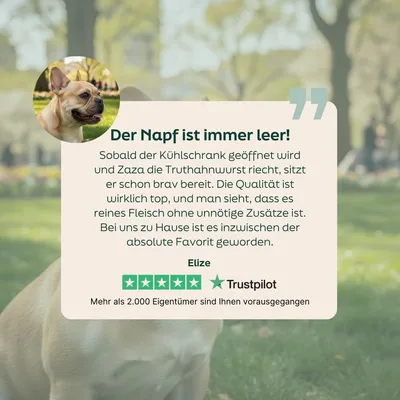 WOOOF Frischfleischwurst Truthahn getreidefrei