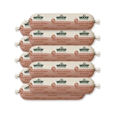 WOOOF Frischfleischwurst Lachs & Huhn getreidefrei