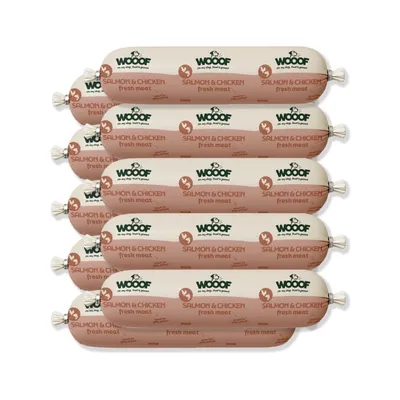 WOOOF Frischfleischwurst Lachs & Huhn getreidefrei