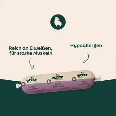 WOOOF Frischfleischwurst Rind getreidefrei WOOOF Frischfleischwurst Rind getreidefrei