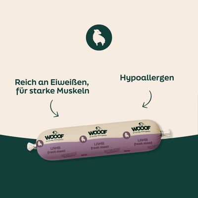 WOOOF Frischfleischwurst Lamm