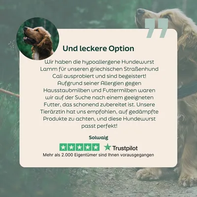 WOOOF Frischfleischwurst Lamm
